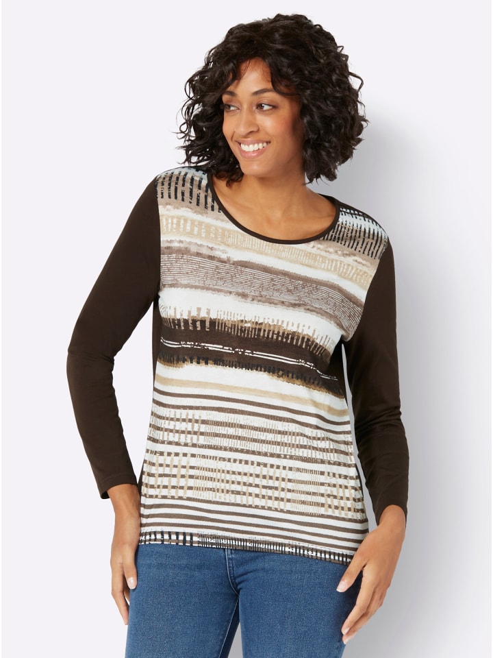 Рубашка с длинными рукавами в полоску цвета мокко WITT WEIDEN
Рубашка с длинными рукавами в полоску цвета мокко WITT WEIDEN