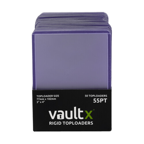 Чехол для карточек Vault X – Rigid Toploaders 55Pt (50 Pack)
Чехол для карточек Vault X – Rigid Toploaders 55Pt (50 Pack)
