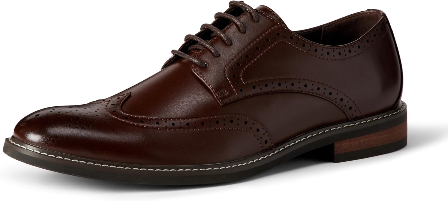 Мужские туфли дерби с крылышками Amazon Essentials, Cognac
Мужские туфли дерби с крылышками Amazon Essentials, Cognac
