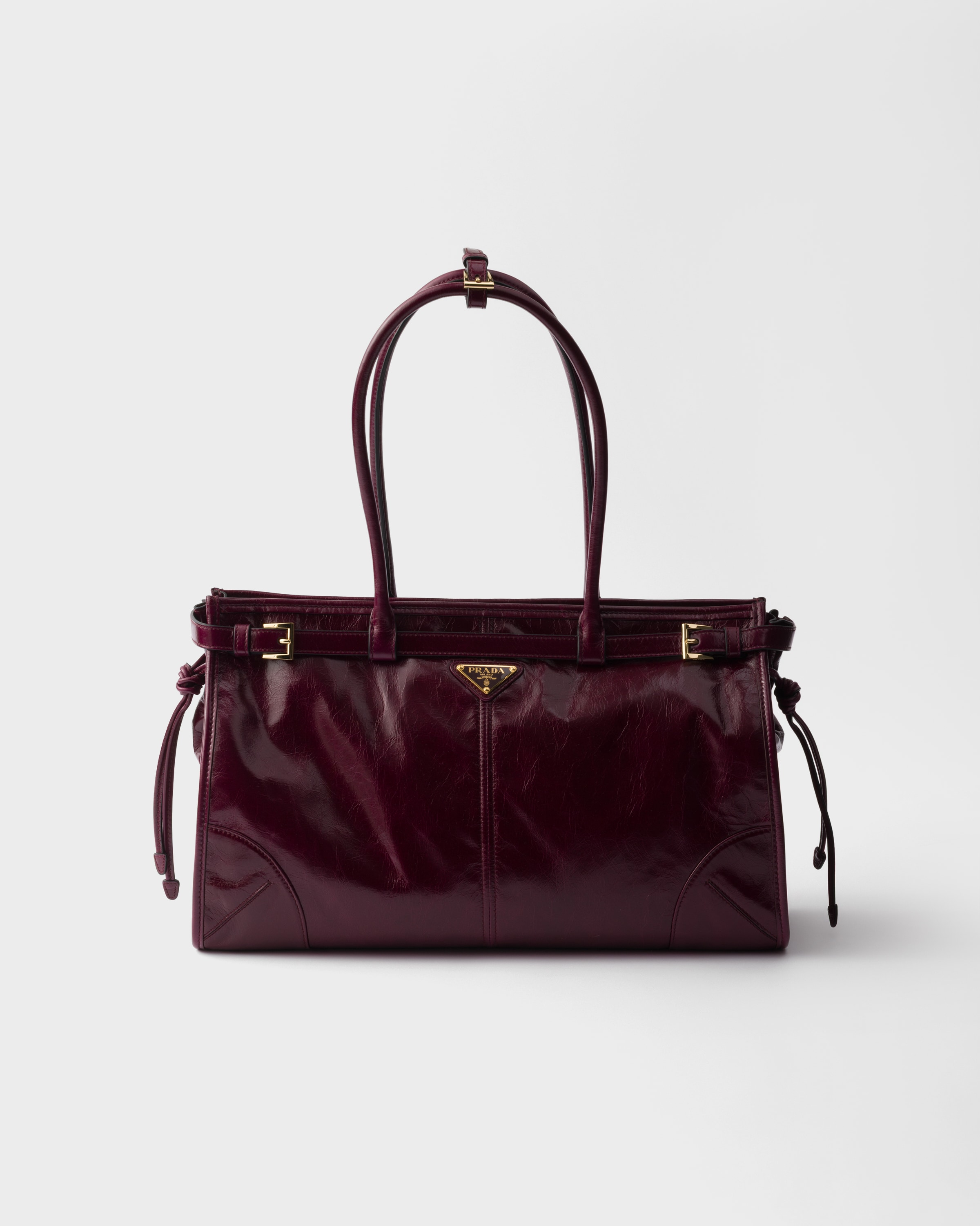 Большая кожаная сумка Prada Bonnie Prada, бордовые
Большая кожаная сумка Prada Bonnie Prada, бордовые