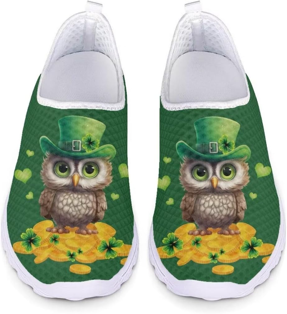 Рождественские кроссовки Jeiento для женщин и мужчин, модные сетчатые спортивные кроссовки для повседневной носки, противоскользящие, дышащие тренеры сетчатые кроссовки, St. Patrick's Day Owl
Рождественские кроссовки Jeiento для женщин и мужчин, модные сетчатые спортивные кроссовки для повседневной носки, противоскользящие, дышащие тренеры сетчатые кроссовки, St. Patrick's Day Owl