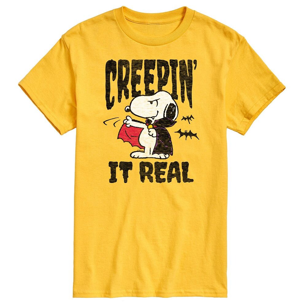 Мужская футболка с рисунком Peanuts Snoopy Vampire Creepin' It Real Licensed Character, желтый
Мужская футболка с рисунком Peanuts Snoopy Vampire Creepin' It Real Licensed Character, желтый
