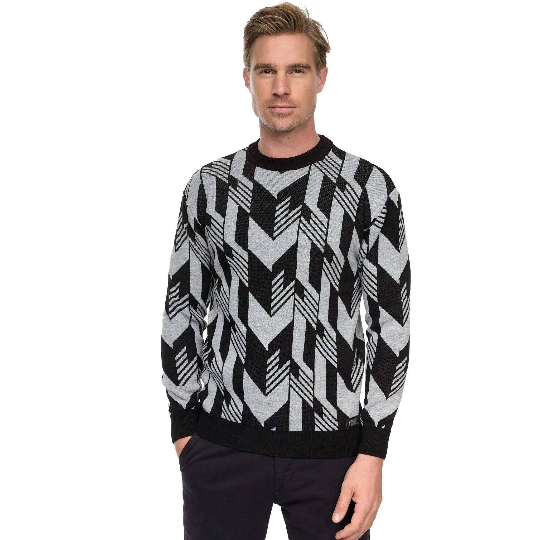 Двухцветный вязаный свитер Rusty Neal, серый
Двухцветный вязаный свитер Rusty Neal, серый