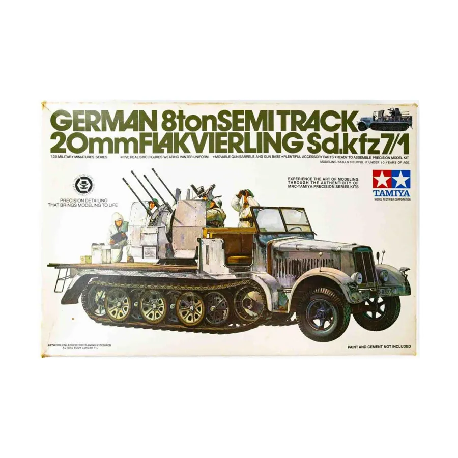 Немецкая 8-тонная полугусеничная 20-мм Flakvierling Sd.kfz7/1, WWII Tank Models - 1/35 Scale
Немецкая 8-тонная полугусеничная 20-мм Flakvierling Sd.kfz7/1, WWII Tank Models - 1/35 Scale