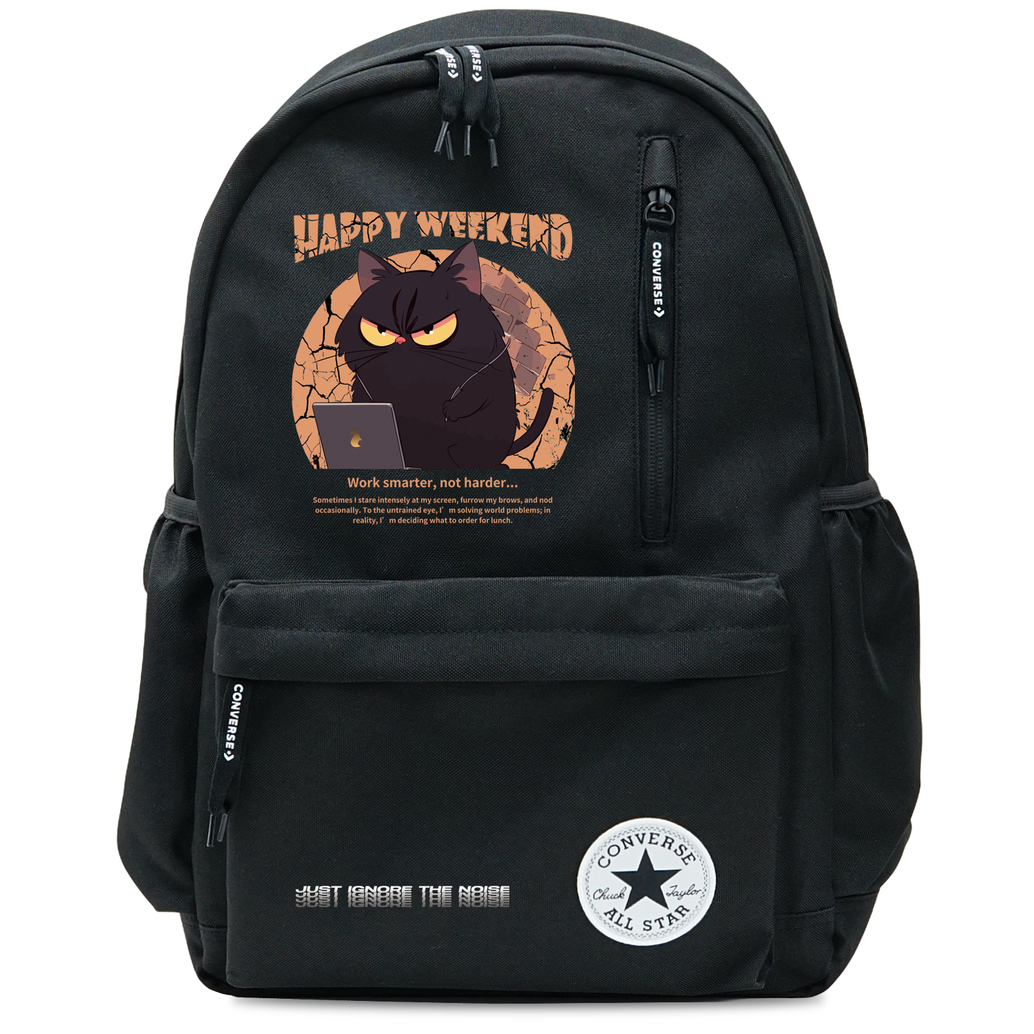 Converse Полиэстеровый рюкзак для студентов среднего размера унисекс черный, Back Brick Cat 
Converse Полиэстеровый рюкзак для студентов среднего размера унисекс черный, Back Brick Cat