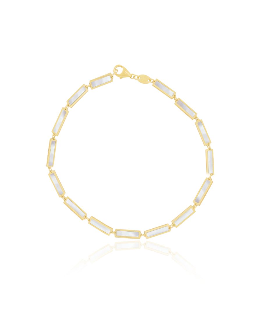 Браслет из перламутра в форме бруска, золото 14 карат The Lovery, Mother of pearl
Браслет из перламутра в форме бруска, золото 14 карат The Lovery, Mother of pearl