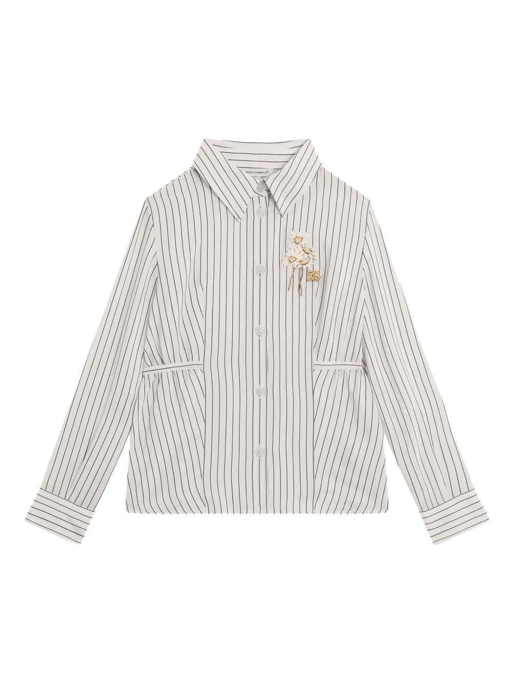 Полосатая рубашка с цветочной вышивкой Dolce & Gabbana Kids, белый
Полосатая рубашка с цветочной вышивкой Dolce & Gabbana Kids, белый
