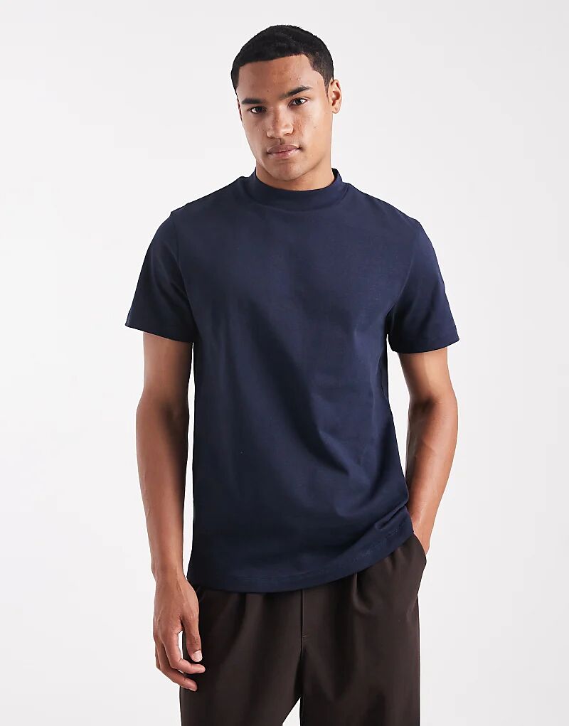 Плотная футболка ASOS DESIGN с высоким воротом темно-синего цвета
Плотная футболка ASOS DESIGN с высоким воротом темно-синего цвета