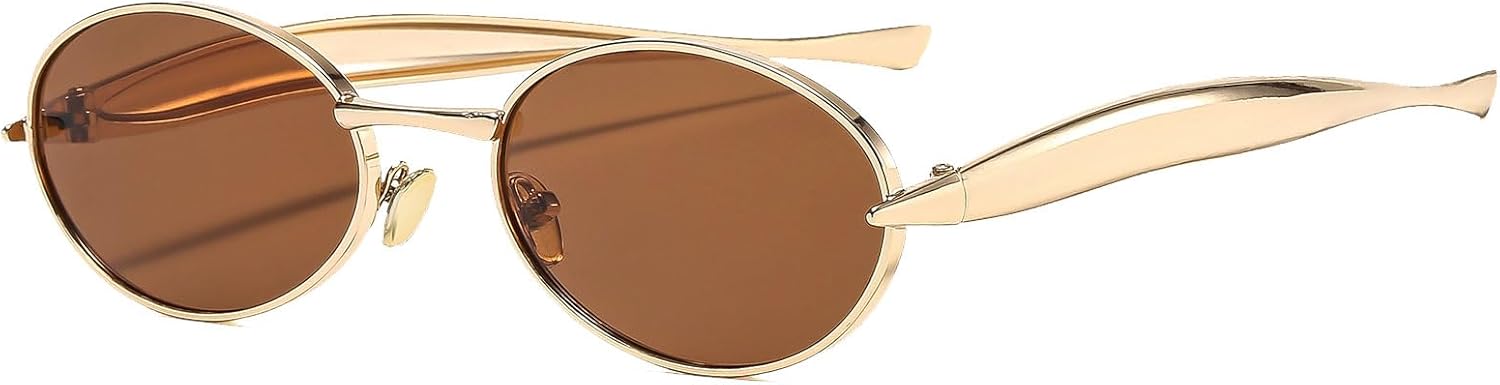 Солнцезащитные очки Long Keeper Retro Metal Oval для женщин и мужчин, модные очки в стиле 70-х, тонкие овальные, с золотистой металлической оправой и защитой от УФ-излучения UV400, Gold Brown
Солнцезащитные очки Long Keeper Retro Metal Oval для женщин и мужчин, модные очки в стиле 70-х, тонкие овальные, с золотистой металлической оправой и защитой от УФ-излучения UV400, Gold Brown