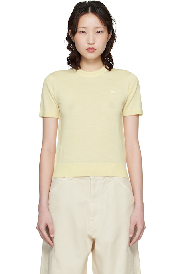 Maison Kitsuné Свитер из тонкой мериносовой шерсти желтого цвета для детеныша лисы
Maison Kitsuné Свитер из тонкой мериносовой шерсти желтого цвета для детеныша лисы