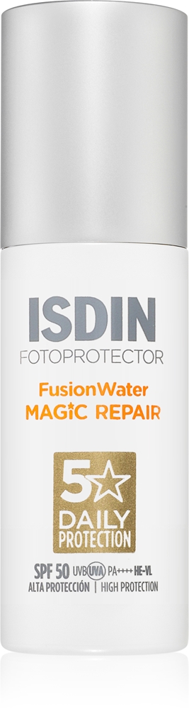 Fotoprotector fusionwater magic repair защитная жидкость для защиты от солнца Isdin, spf 50 50 мл
Fotoprotector fusionwater magic repair защитная жидкость для защиты от солнца Isdin, spf 50 50 мл