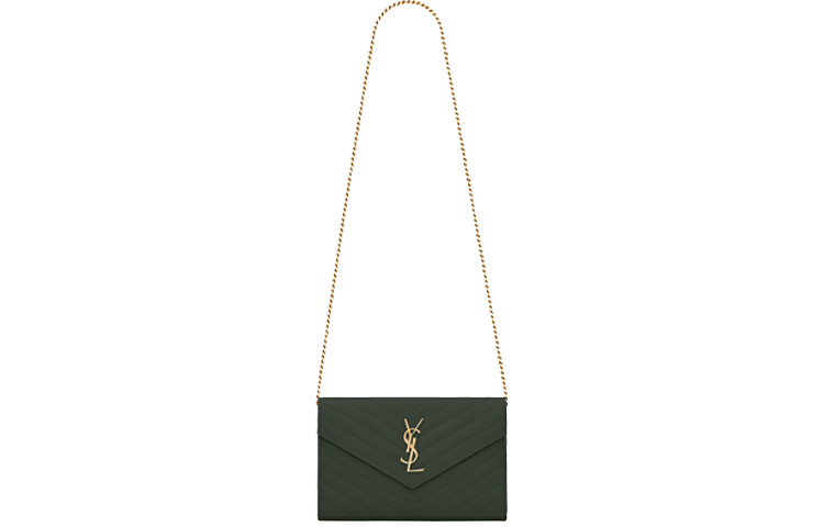 SAINT LAURENT Кожаная цепочка сумка кошелек через плечо кроссбоди женская темно-зеленая
SAINT LAURENT Кожаная цепочка сумка кошелек через плечо кроссбоди женская темно-зеленая