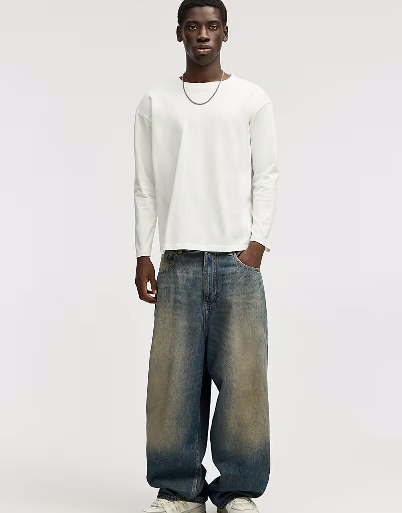 Джинсы Pull&Bear супер-мешковатые синего цвета
Джинсы Pull&Bear супер-мешковатые синего цвета