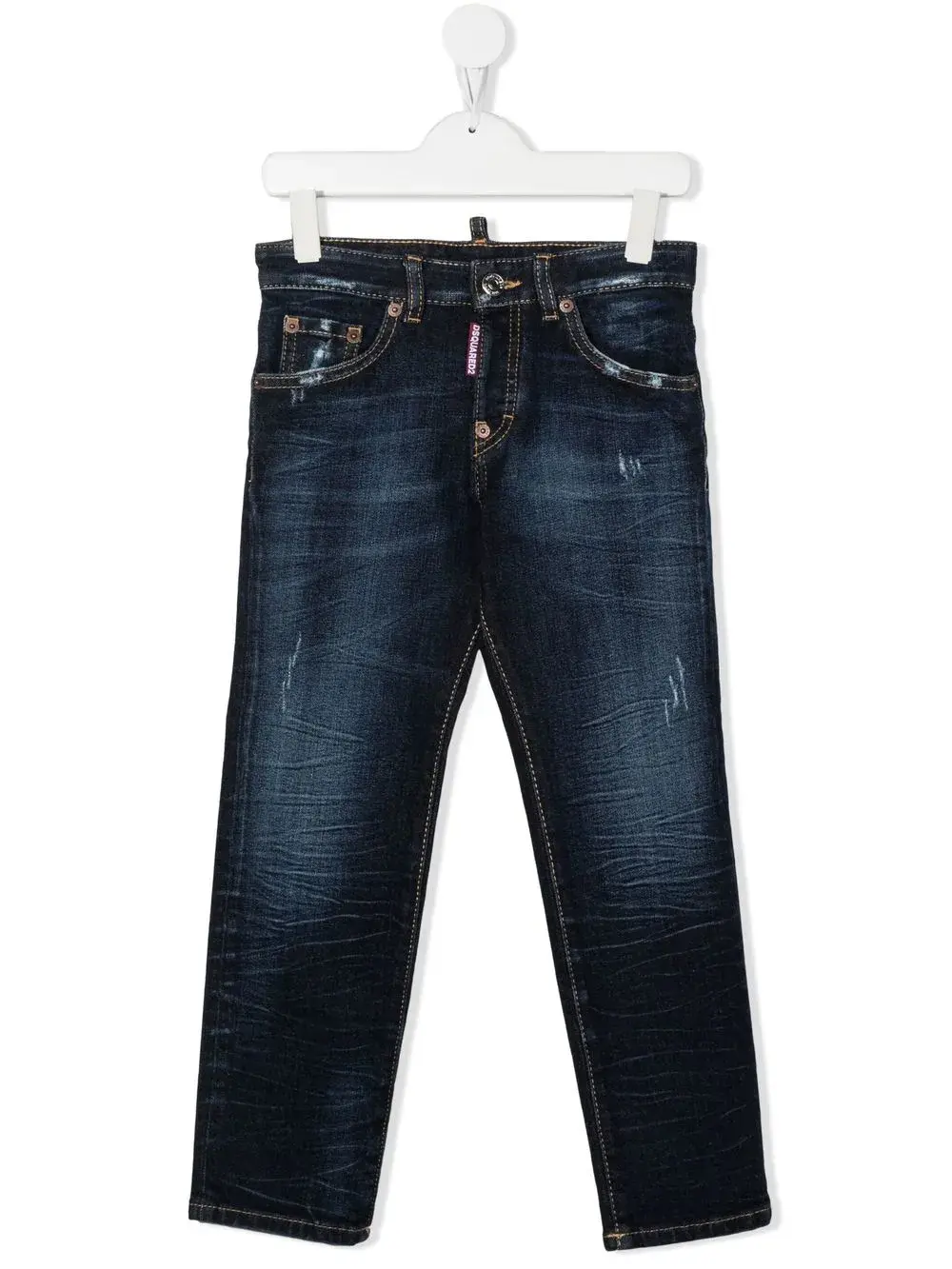 Прямые джинсы с эффектом потертости DSQUARED2 KIDS, синий
Прямые джинсы с эффектом потертости DSQUARED2 KIDS, синий