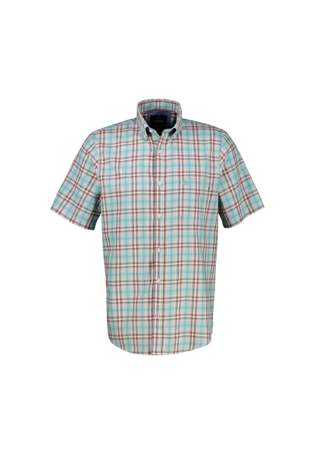 Рубашка в клетку с короткими рукавами Lerros, синий
Рубашка в клетку с короткими рукавами Lerros, синий