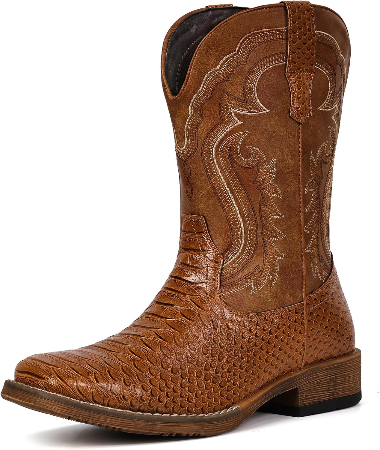 Мужские ковбойские сапоги IUV из искусственной змединой кожи с вышивкой, западного стиля, с противоскользящей подошвой, квадратным носком, средней высоты, на молнии, коричневый
Мужские ковбойские сапоги IUV из искусственной змединой кожи с вышивкой, западного стиля, с противоскользящей подошвой, квадратным носком, средней высоты, на молнии, коричневый