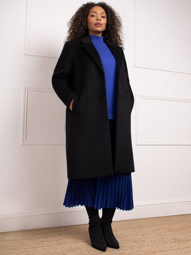 Длинное пальто из полушерстяной смеси curve Live Unlimited, черный
Длинное пальто из полушерстяной смеси curve Live Unlimited, черный