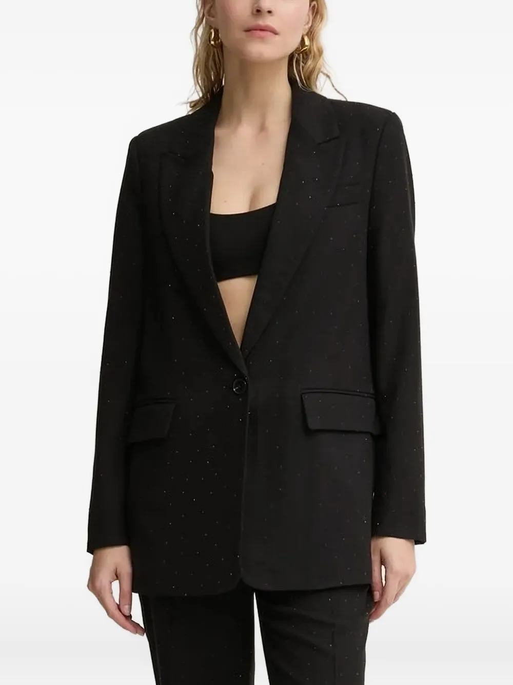 Блейзер с одной пуговицей и блестящими деталями Bruuns Bazaar, черный
Блейзер с одной пуговицей и блестящими деталями Bruuns Bazaar, черный