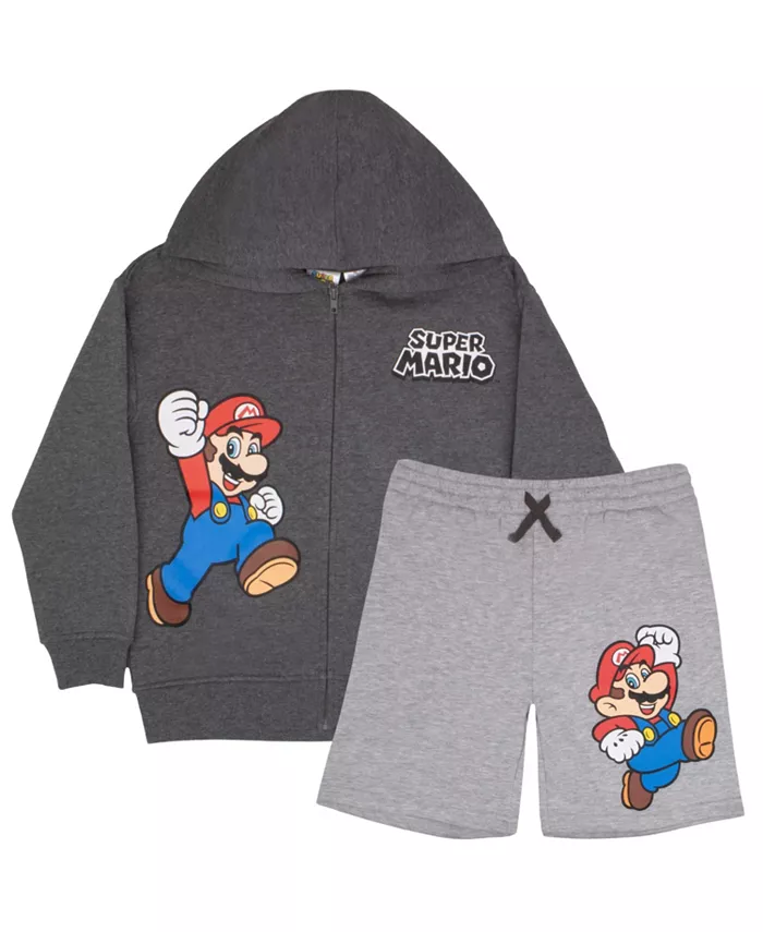 Big Boys Super Bros комплект из 2 предметов: худи на молнии и шорты Mario, серый
Big Boys Super Bros комплект из 2 предметов: худи на молнии и шорты Mario, серый