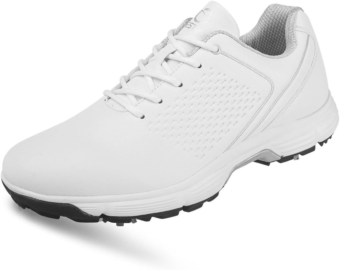 Мужские гольф-кроссовки с 7 шипами, противоскользящие, удобные спортивные кроссовки для тренировок и фитнеса в гольфе Omcam, белый
Мужские гольф-кроссовки с 7 шипами, противоскользящие, удобные спортивные кроссовки для тренировок и фитнеса в гольфе Omcam, белый