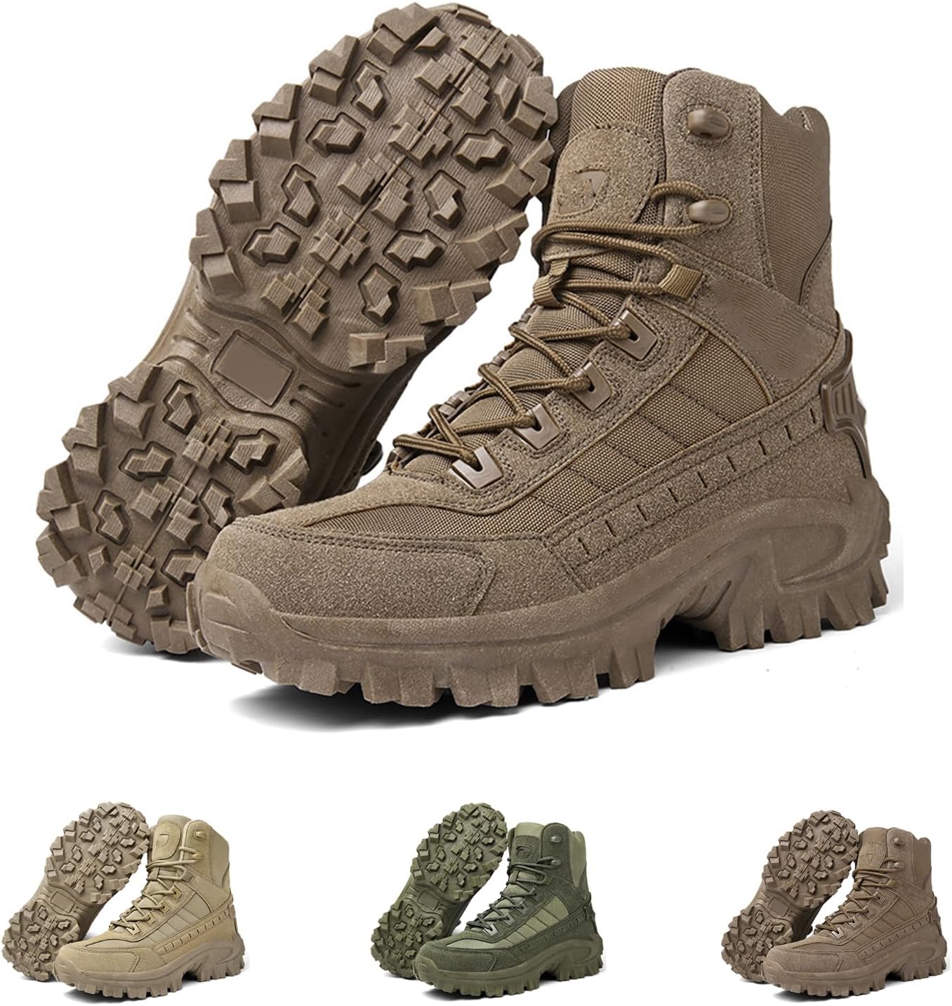 Мужские облегченные ботинки WUUJIPAI с боковой молнией, водоотталкивающие походные ботинки для активного отдыха и кемпинга, коричневый
Мужские облегченные ботинки WUUJIPAI с боковой молнией, водоотталкивающие походные ботинки для активного отдыха и кемпинга, коричневый