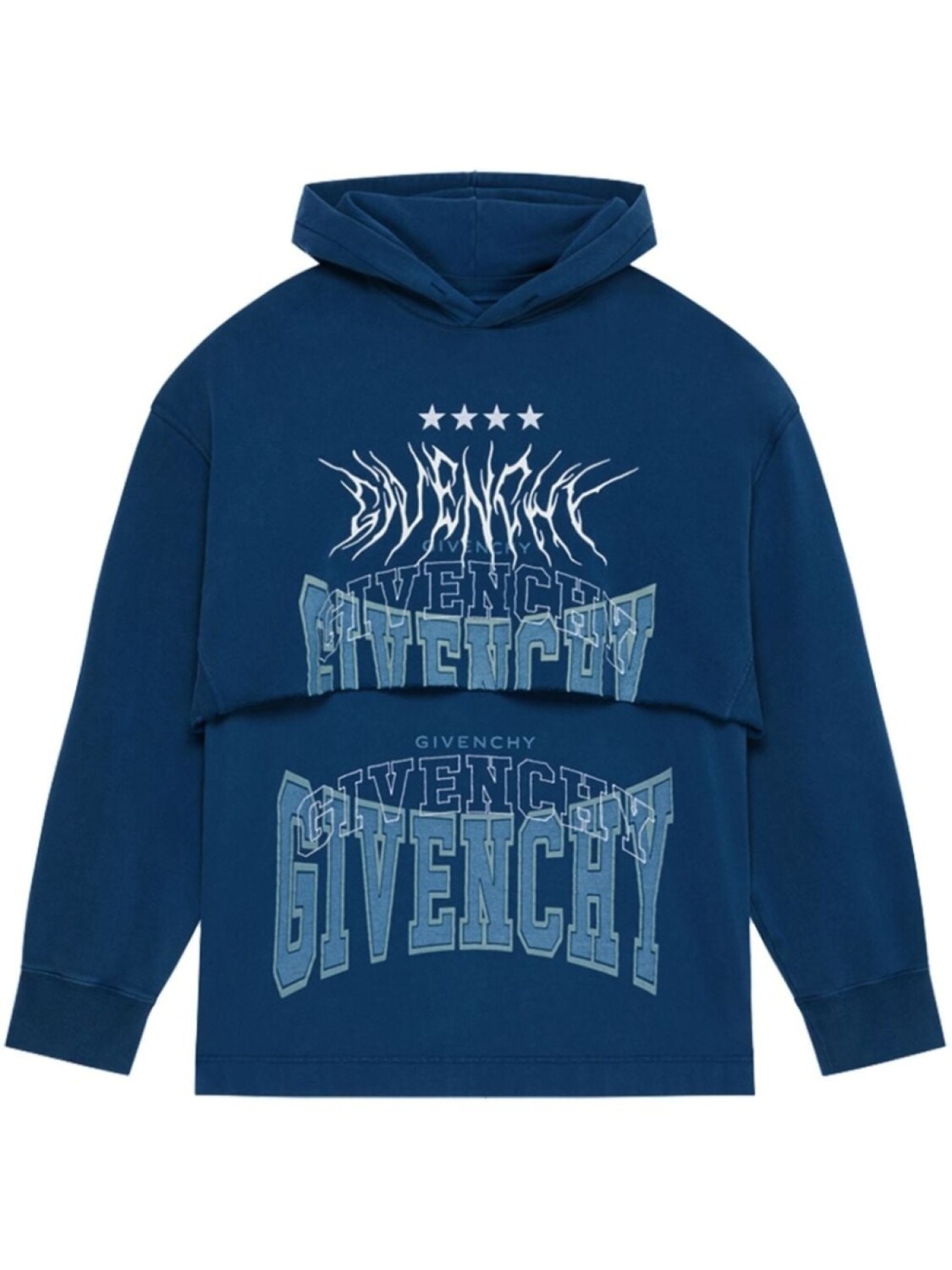 Givenchy многослойное худи с логотипом, синий
Givenchy многослойное худи с логотипом, синий