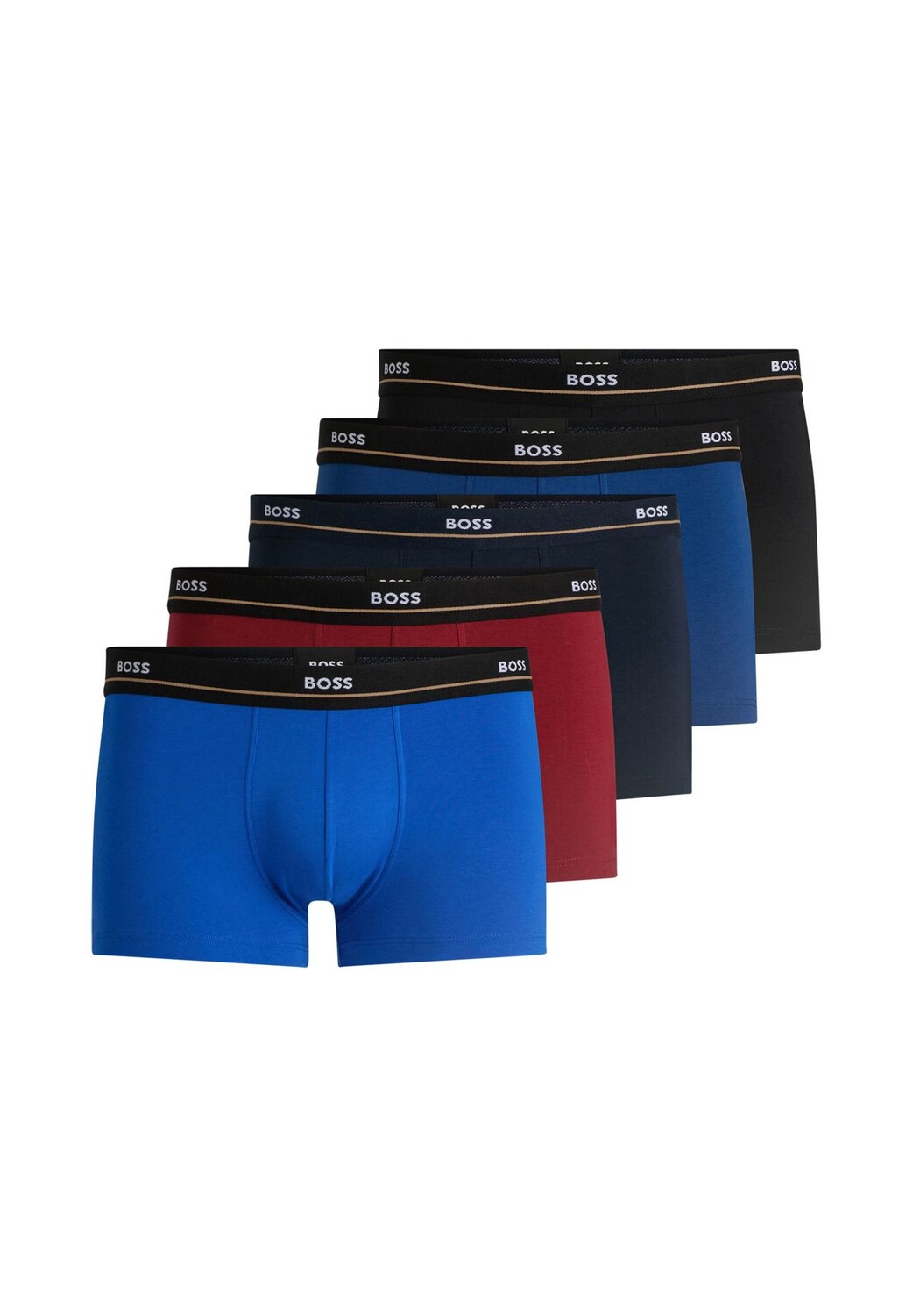 Мужские шорты-боксеры, 5 шт - TRUNK 5P ESSENTIAL, хлопок стрейч, логотип BOSS, цвет Schwarz/blau/rot
Мужские шорты-боксеры, 5 шт - TRUNK 5P ESSENTIAL, хлопок стрейч, логотип BOSS, цвет Schwarz/blau/rot