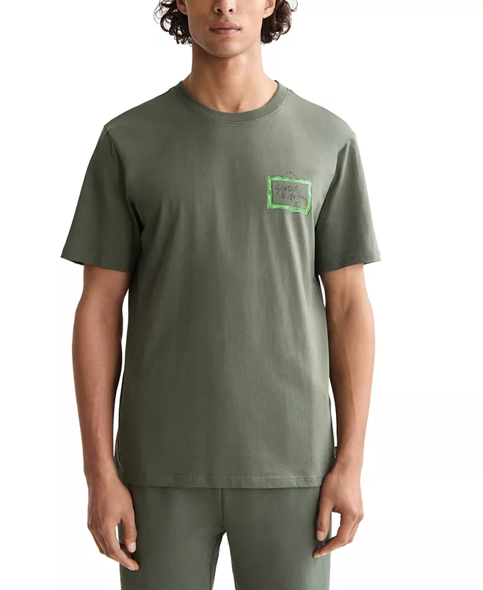 Мужская футболка с коротким рукавом и принтом логотипа SCOTCH & SODA, зеленый
Мужская футболка с коротким рукавом и принтом логотипа SCOTCH & SODA, зеленый