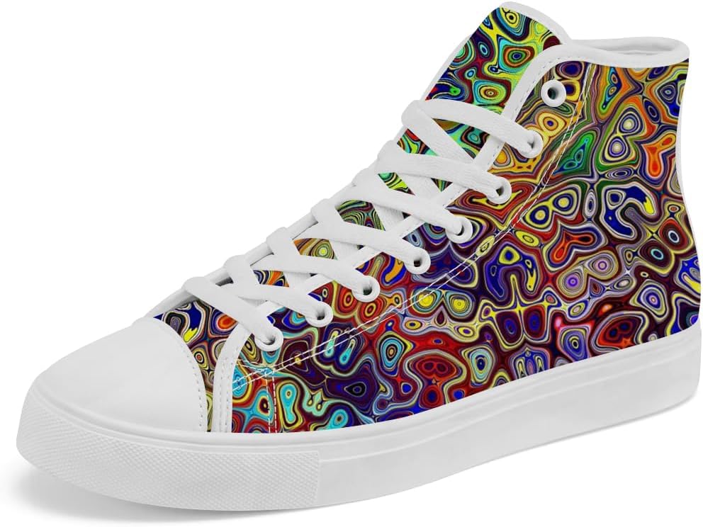 Кеды на высокой подошве из холста, хиппи-триповые высокие кроссовки на шнуровке, повседневная обувь для женщин и мужчин Chebing, 614 Rainbow
Кеды на высокой подошве из холста, хиппи-триповые высокие кроссовки на шнуровке, повседневная обувь для женщин и мужчин Chebing, 614 Rainbow