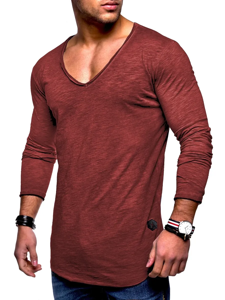 Рубашка behype с длинными рукавами "NUKE L/S" и V-образным вырезом, бордовый
Рубашка behype с длинными рукавами "NUKE L/S" и V-образным вырезом, бордовый