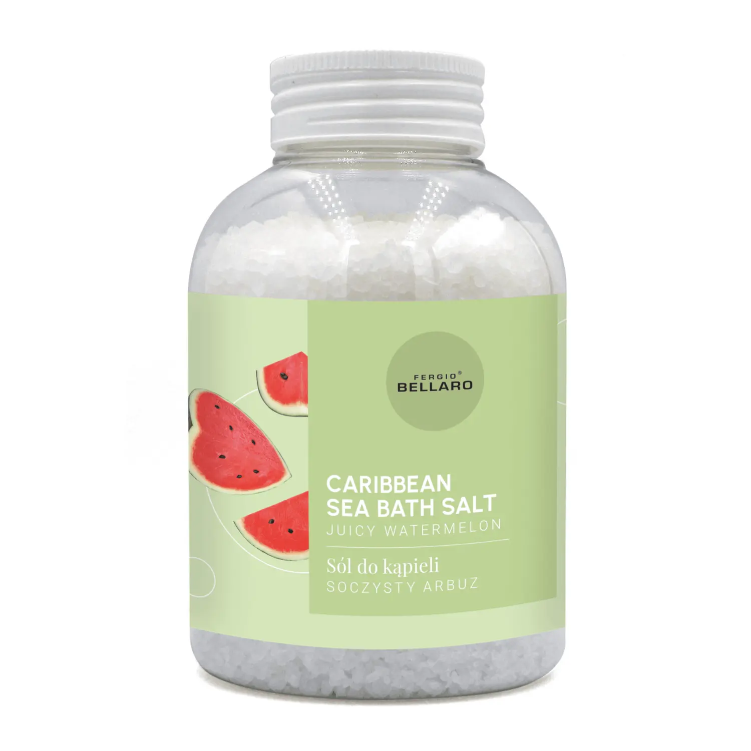 Соль для ванн Fergio Bellaro Soczysty Arbuz, 600 гр
Соль для ванн Fergio Bellaro Soczysty Arbuz, 600 гр