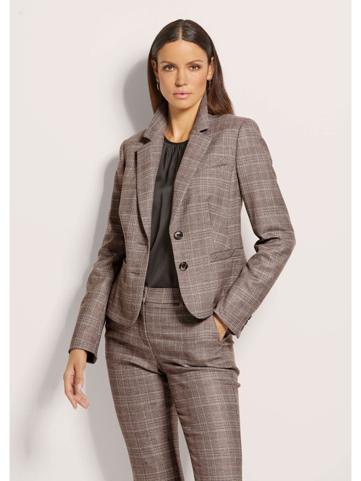 MADELEINE Блейзер в клетку «Глен» с эластичными вставками, цвет капучино/серо-коричневый
MADELEINE Блейзер в клетку «Глен» с эластичными вставками, цвет капучино/серо-коричневый