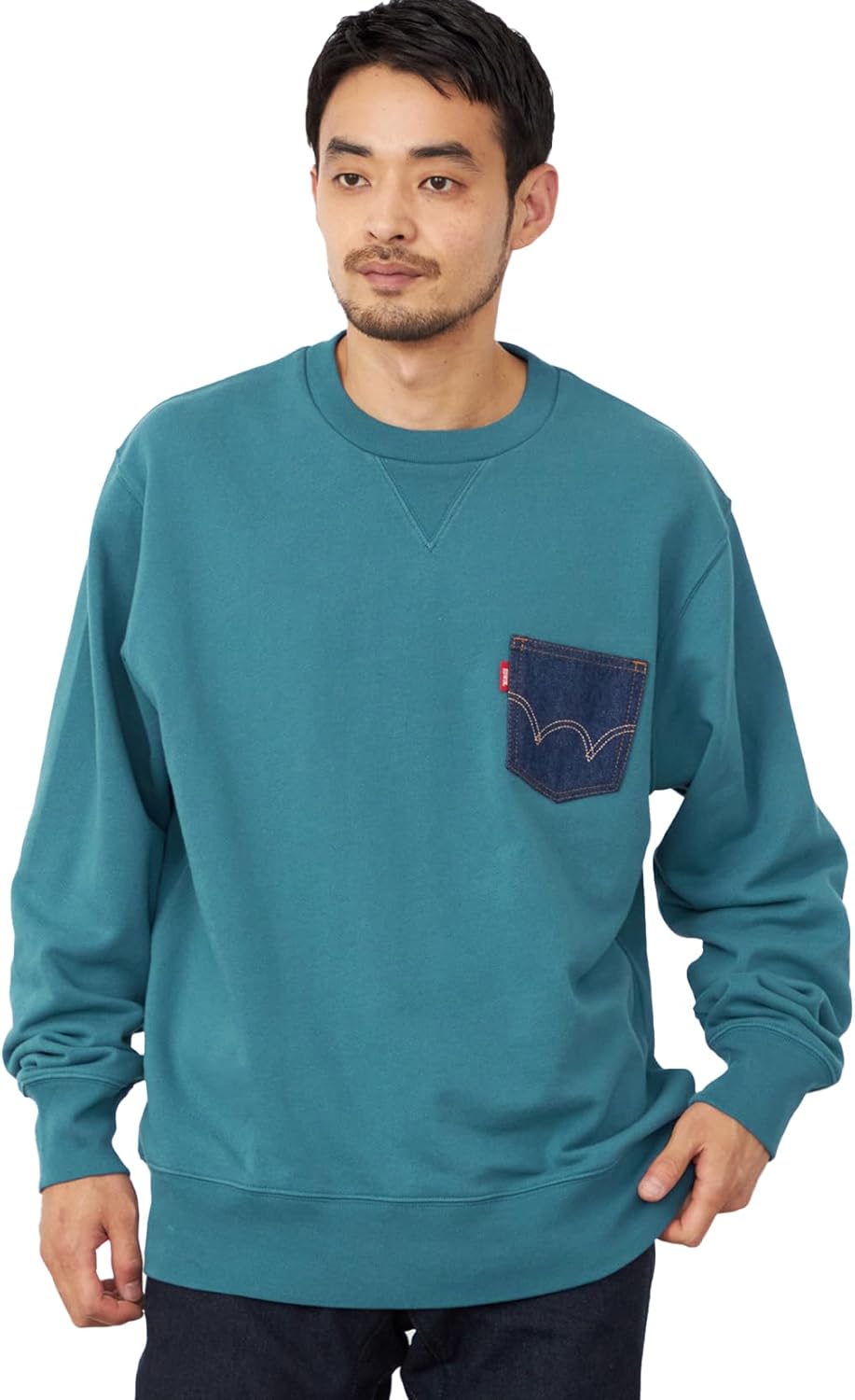 Мужская толстовка Edwin Tops с карманом и круглым вырезом из джинсовой ткани, синий
Мужская толстовка Edwin Tops с карманом и круглым вырезом из джинсовой ткани, синий