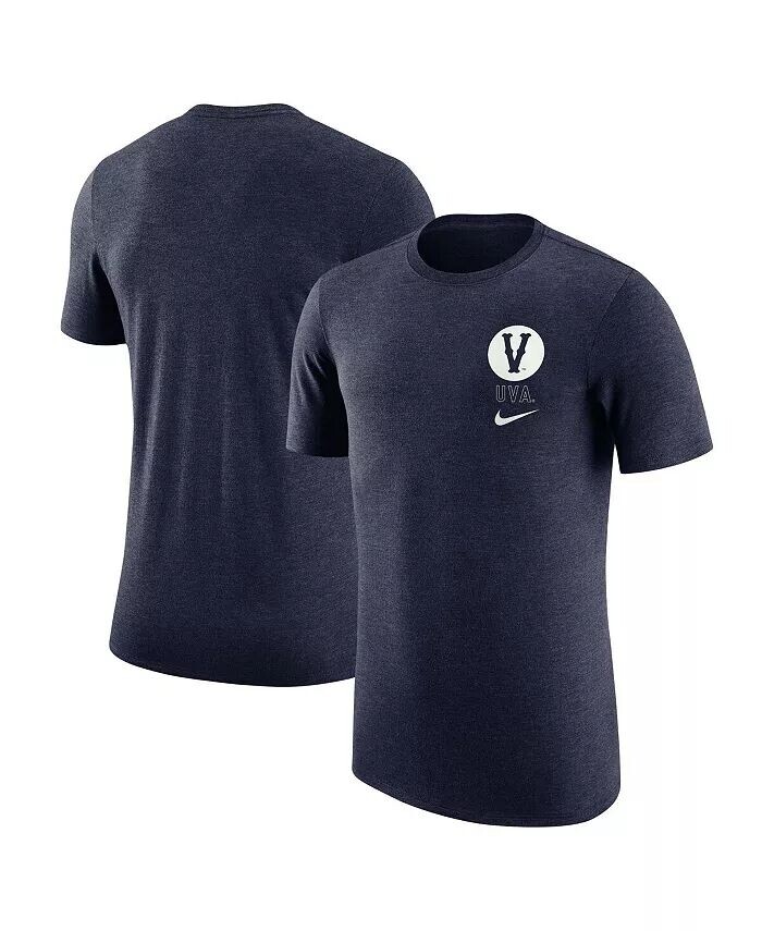 Мужская темно-синяя футболка в стиле ретро Tri-Blend Virginia Cavaliers Nike, синий 
Мужская темно-синяя футболка в стиле ретро Tri-Blend Virginia Cavaliers Nike, синий