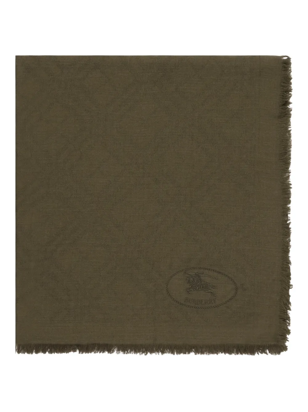 Шарф с бахромой и монограммой Burberry, зеленый
Шарф с бахромой и монограммой Burberry, зеленый