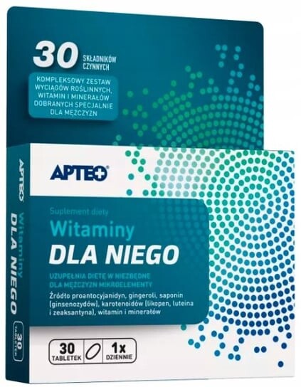 Apteo, Витамины для него, 30 таблеток.
Apteo, Витамины для него, 30 таблеток.