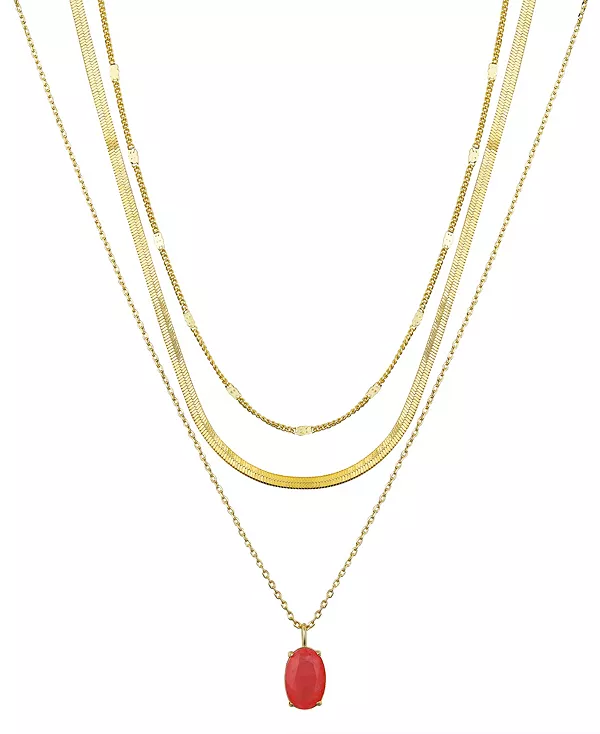 Комплект из трех розовых овальных ожерелий Unwritten, gold
Комплект из трех розовых овальных ожерелий Unwritten, gold