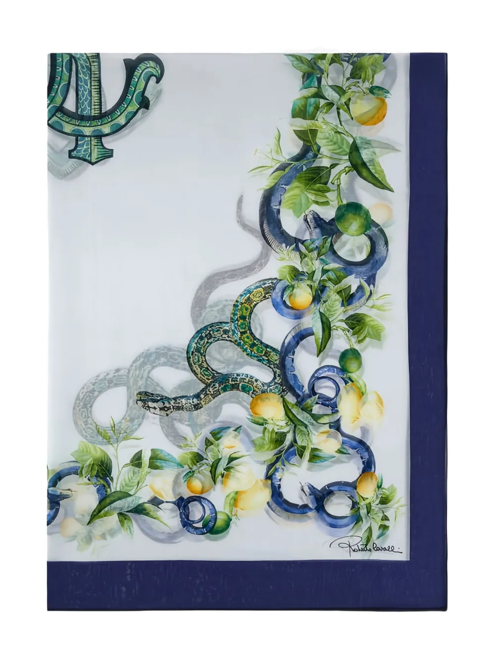 Шарф со змеиным принтом Roberto Cavalli, белый
Шарф со змеиным принтом Roberto Cavalli, белый