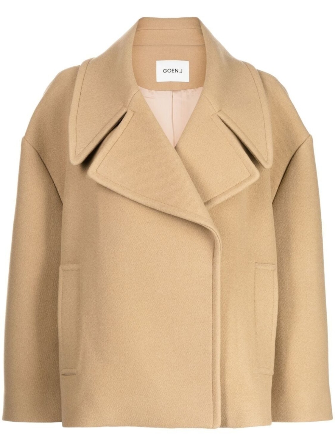 Goen.J укороченный двубортный бушлат, коричневый
Goen.J укороченный двубортный бушлат, коричневый