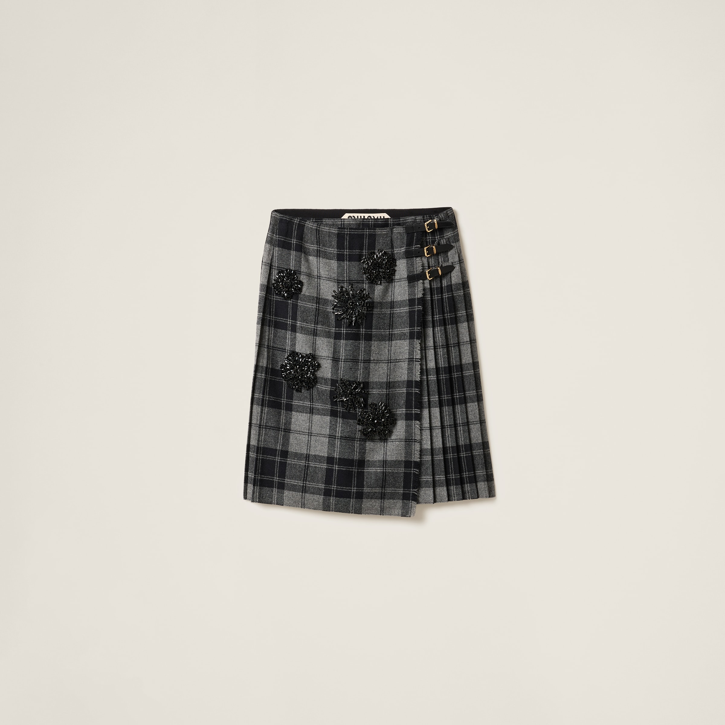 Вышитая юбка в клетку MIU MIU, серый/дымчатый
Вышитая юбка в клетку MIU MIU, серый/дымчатый