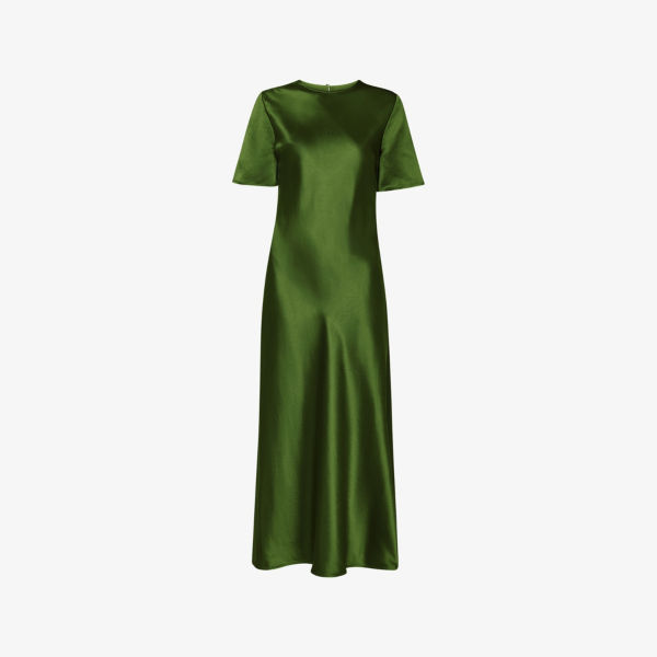 Платье Whistles с короткими рукавами и скрученной спинкой, зеленый
Платье Whistles с короткими рукавами и скрученной спинкой, зеленый