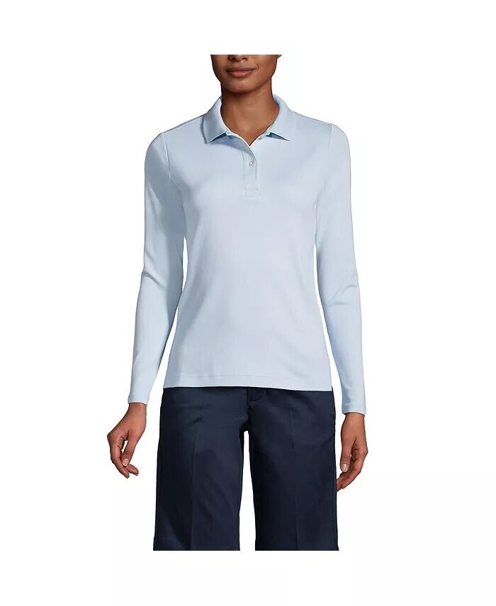 Женская школьная форма с длинным рукавом, женская рубашка-поло с интерлоком Lands' End, синий
Женская школьная форма с длинным рукавом, женская рубашка-поло с интерлоком Lands' End, синий
