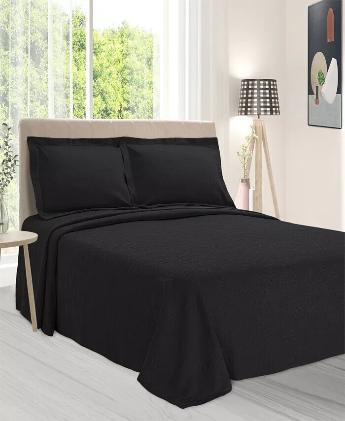 Всесезонный комплект из трех предметов покрывала Paisley Matelasse из 100% хлопка, цвет Queen Superior, черный
Всесезонный комплект из трех предметов покрывала Paisley Matelasse из 100% хлопка, цвет Queen Superior, черный