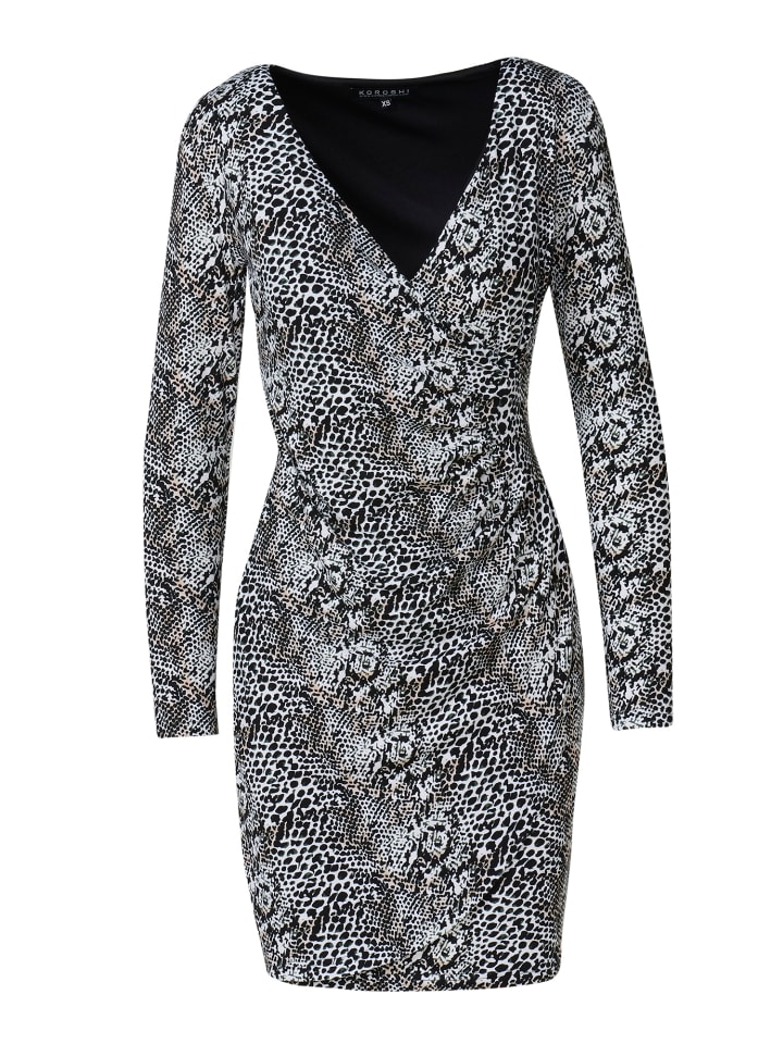 KOROSHI Короткое мини-платье с принтом и длинными рукавами, бежевого цвета
KOROSHI Короткое мини-платье с принтом и длинными рукавами, бежевого цвета