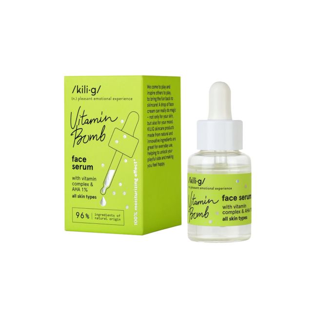 Витаминная бомба сыворотка для лица KILIG, 30 мл
Витаминная бомба сыворотка для лица KILIG, 30 мл