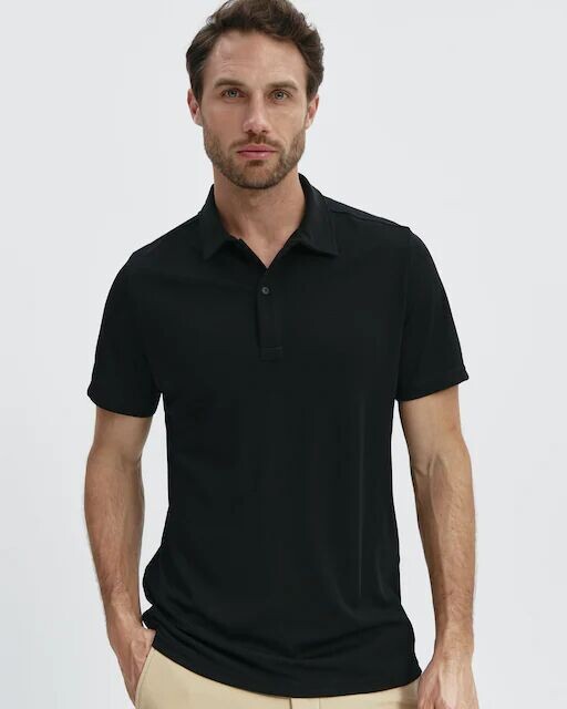 Мужская рубашка-поло с короткими рукавами, устойчивая к загрязнениям Sepiia, черный 
Мужская рубашка-поло с короткими рукавами, устойчивая к загрязнениям Sepiia, черный