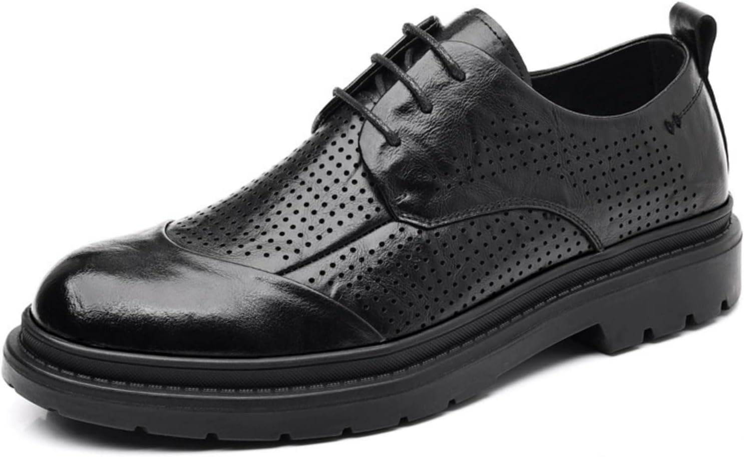 Мужские оксфорды с ажурной отделкой, дышащей мягкой кожей, на шнуровке, низкие, с круглым носком, рифленой подошвой и нескользящей поверхностью, удобные повседневные туфли-дерби для работы, офиса, делового стиля Qwuieoin, черный
Мужские оксфорды с ажурной отделкой, дышащей мягкой кожей, на шнуровке, низкие, с круглым носком, рифленой подошвой и нескользящей поверхностью, удобные повседневные туфли-дерби для работы, офиса, делового стиля Qwuieoin, черный