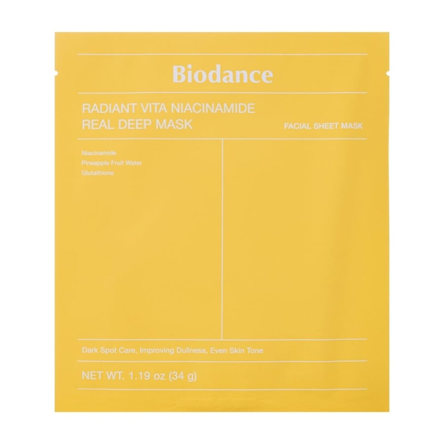 BIODANCE Radiant Vita Niacinamide Real Deep Mask 34 г — осветляющая тканевая маска с ниацинамидом
BIODANCE Radiant Vita Niacinamide Real Deep Mask 34 г — осветляющая тканевая маска с ниацинамидом