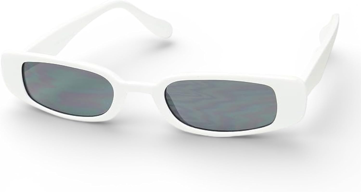 Солнцезащитные очки ShadyVEU Slim Classic Rectangular с защитой от УФ-излучения, винтажная оправа 90-х годов, маленькая широкая, в стиле ретро, White Frame, Black Lens
Солнцезащитные очки ShadyVEU Slim Classic Rectangular с защитой от УФ-излучения, винтажная оправа 90-х годов, маленькая широкая, в стиле ретро, White Frame, Black Lens