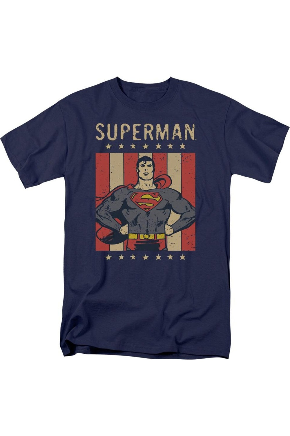 Футболка с коротким рукавом для взрослых DC Comics Retro Liberty Gildan, темно-синий
Футболка с коротким рукавом для взрослых DC Comics Retro Liberty Gildan, темно-синий